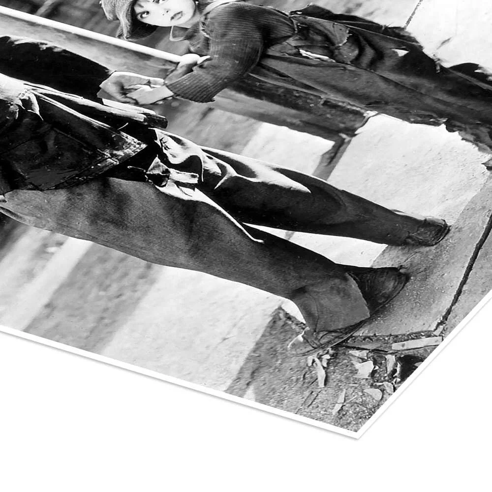 Постер The Kid Charlie Chaplin Jackie Coogan 1921 50 x 70 см Черно-белый, фото №3