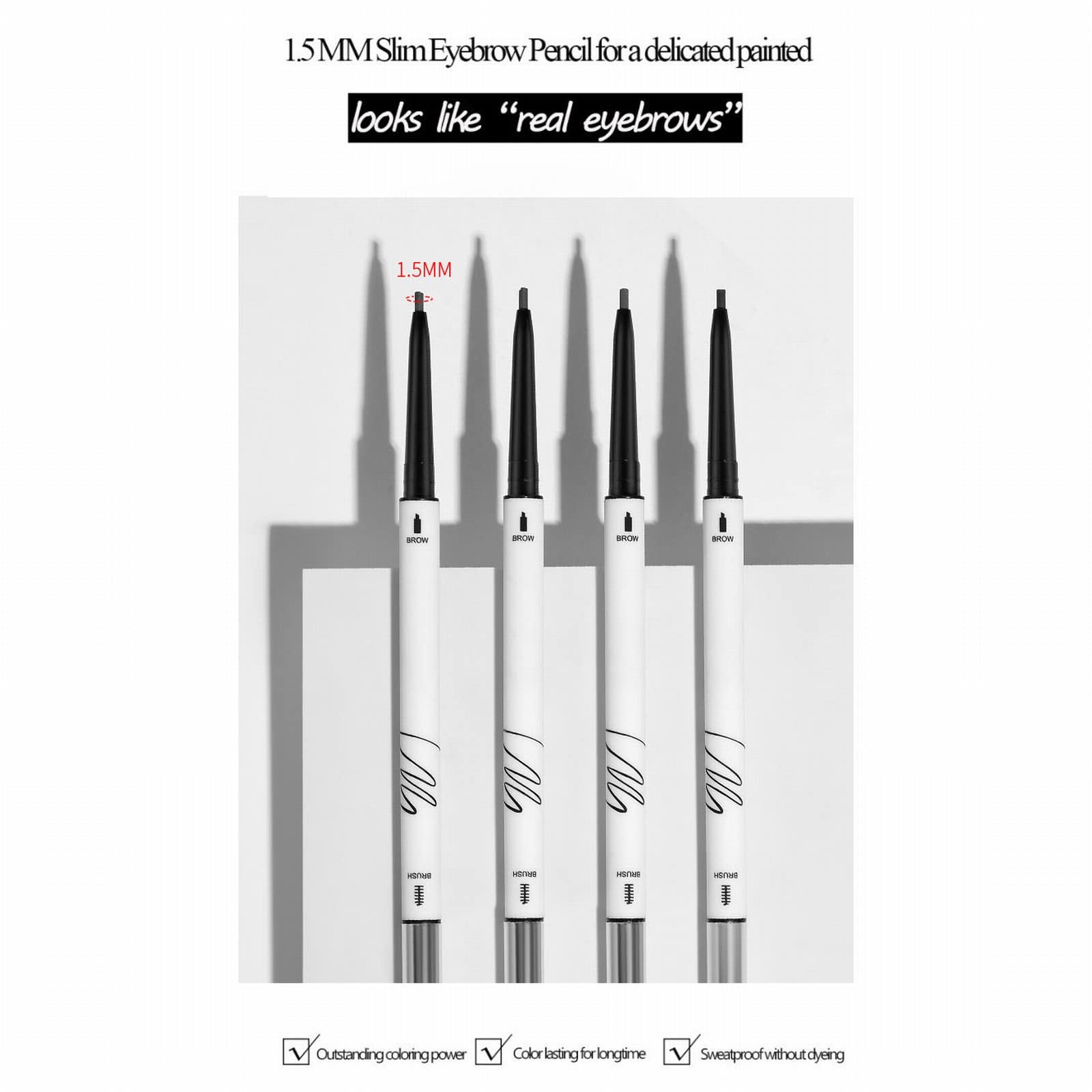 Олівець для брів з подвійним наконечником водостійкий 3D T23R713, фото №4 Олівець для брів з подвійним наконечником водостійкий 3D T23R713, фото №4
