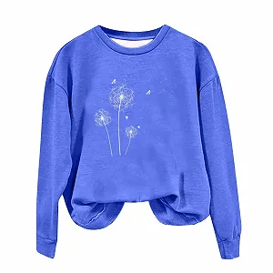 Пуловер HAOLEI Женский Повседневный Модный Дешевый Свитшот Топ Мягкий Удобный Распродажа Куртка Свитер Топ Элегантный Шикарный Печатный Свитер Высокого Качества Круглый Вырез Свитер Длинный Рукав - Фото 1