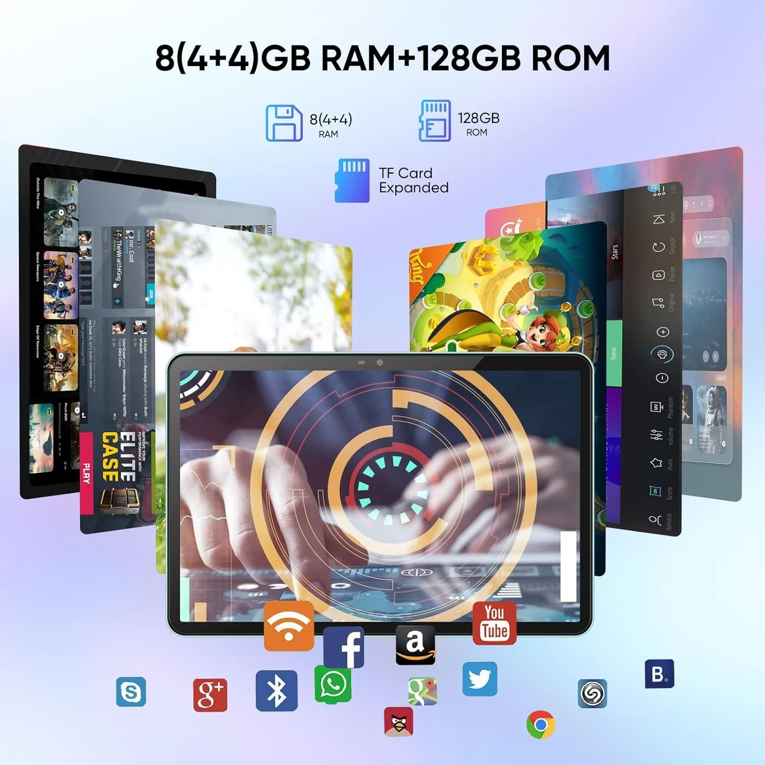Планшет 10.1" Weelikeit C19W 4+4/128Gb / 8 ядер / Android 14 / 6000 mAh / Чорно-сірий, фото №5