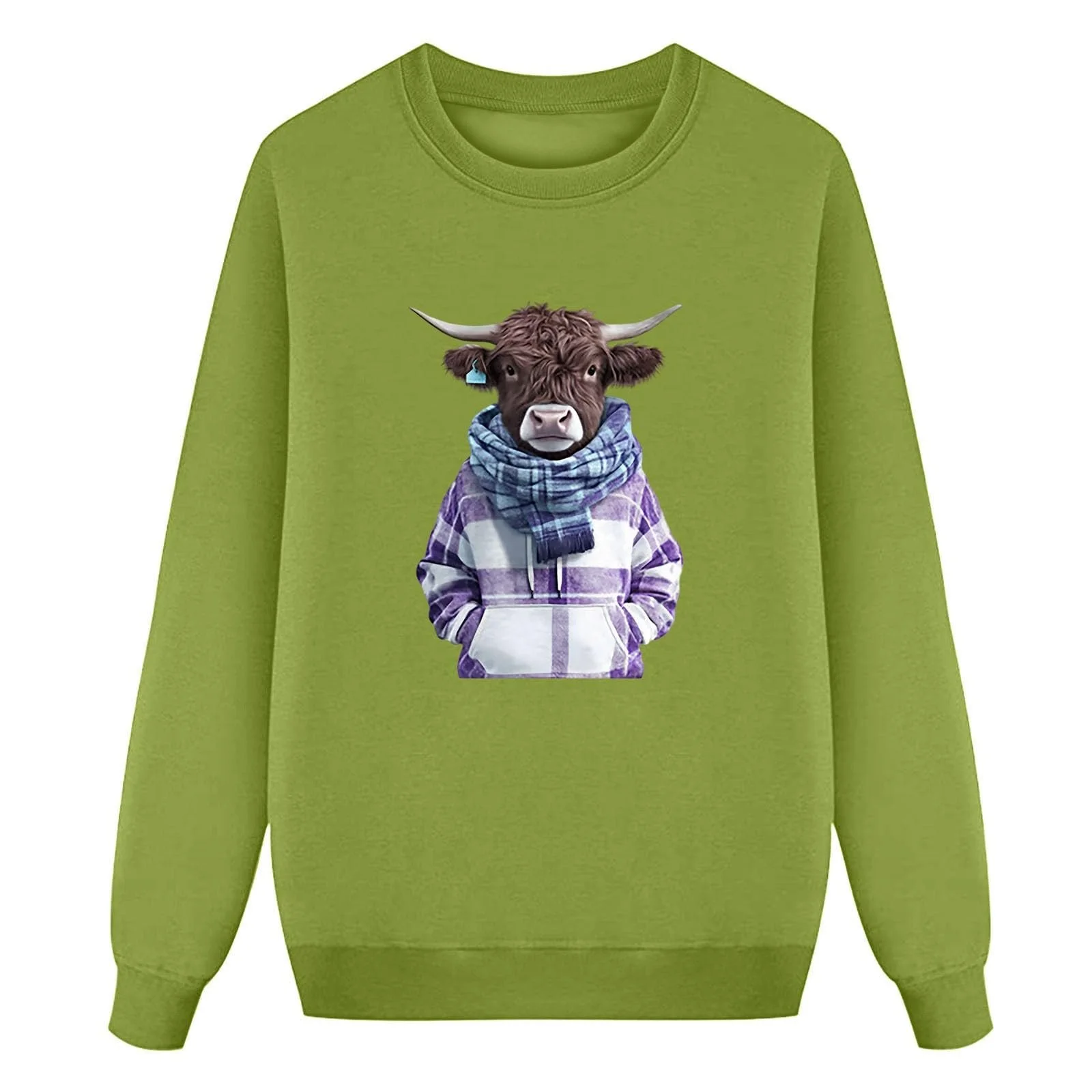 Рождественский свитер для девочек, детский зимний свитер с коровьим рождественским принтом, теплая и удобная куртка-свитер для мальчиков и девочек, фото №2