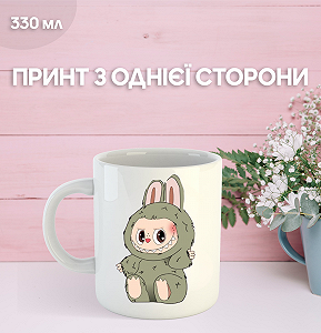 Кружка Лабубу Labubu с принтом керамическая чашка 330 мл Uk_1114 - Фото 1