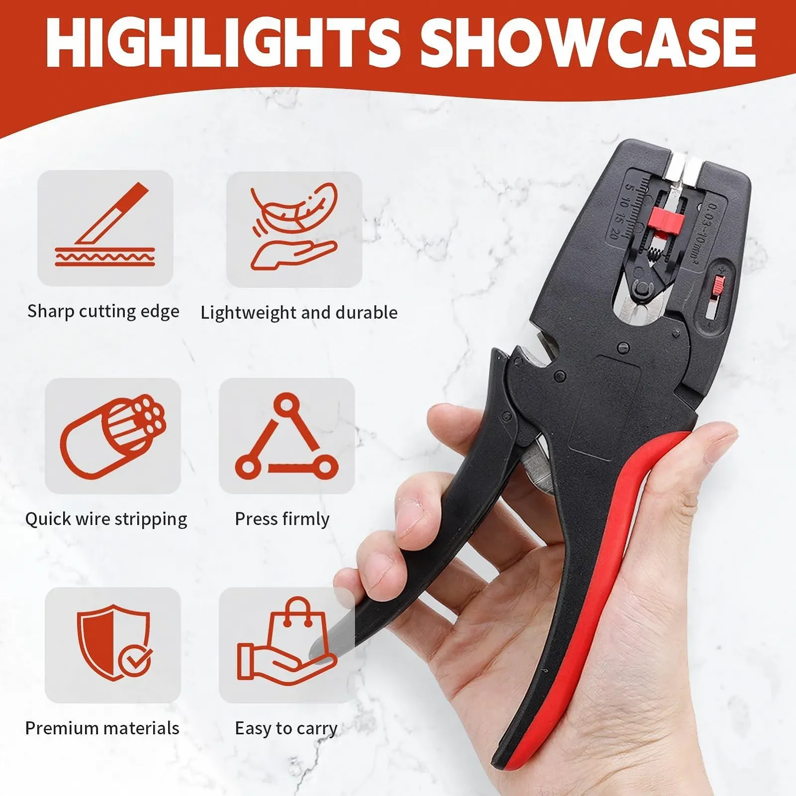 Стриппер автоматический 2-в-1 AWG 32-7 / 0.03-10 мм², фото №6