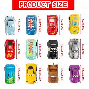 Игрушка автомобиль AVCXEC, набор из 12 игрушечных автомобилей, мини-авто, мультяшные машинки, для детей от 3 лет synthetic.ua - Фото 1