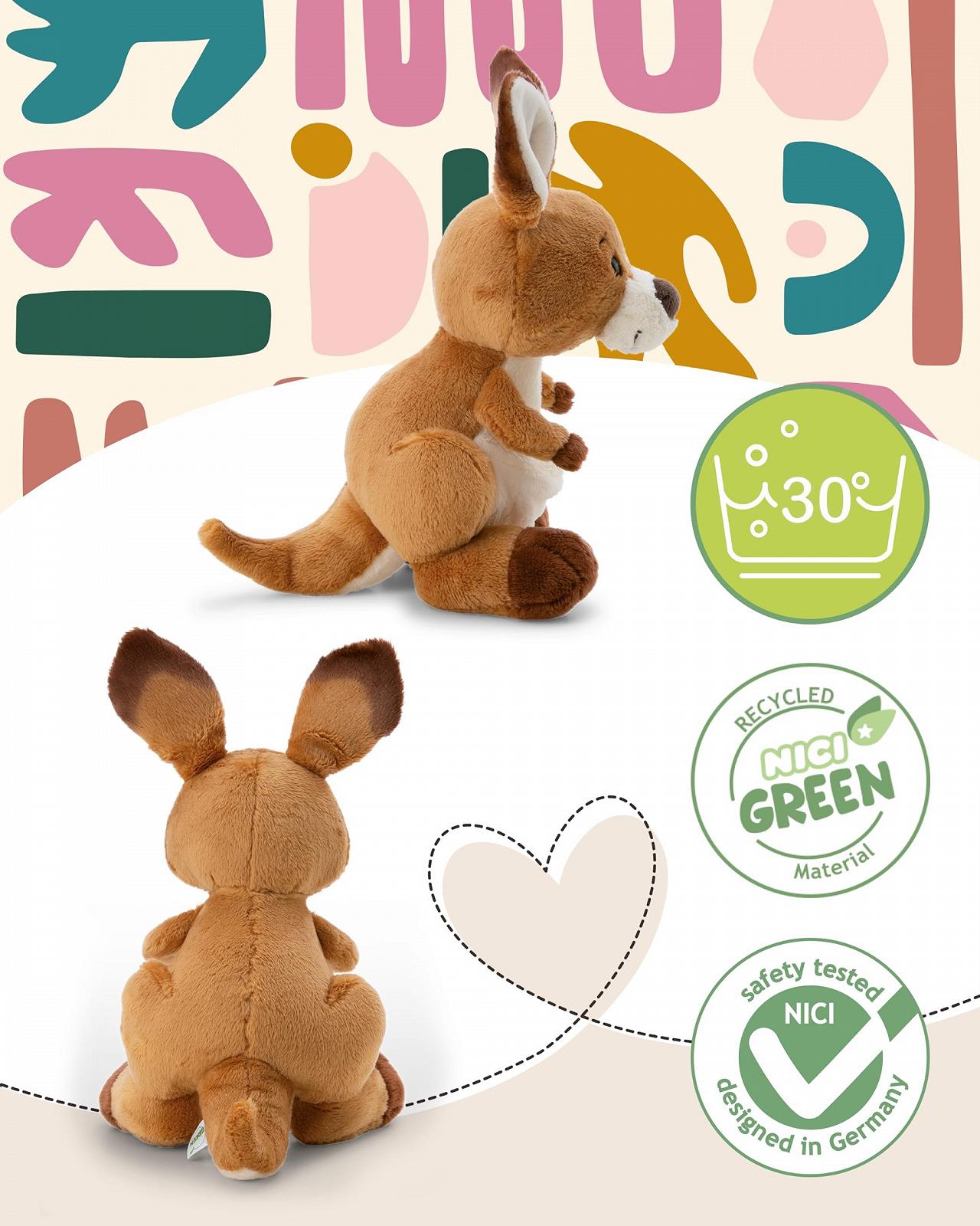 М’яка іграшка NICI Wild Friends 61713 Кенгуру Kelly 21 см Коричнева, фото №3 М’яка іграшка NICI Wild Friends 61713 Кенгуру Kelly 21 см Коричнева, фото №3