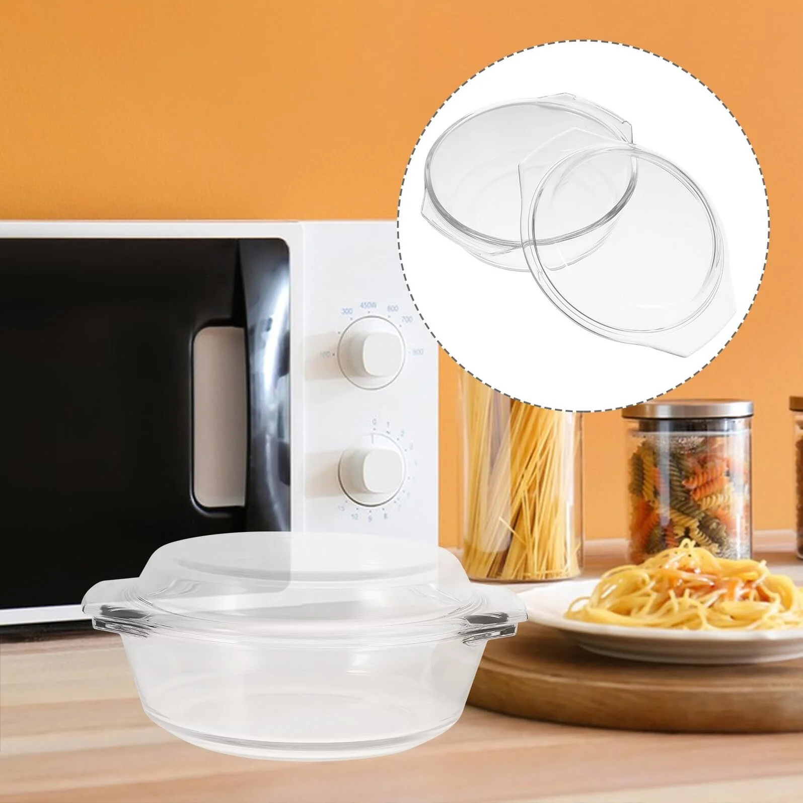 Форма для запекания GLEAVI Стеклянная С крышкой Жаропрочная Прозрачная, фото №3 Форма для запекания GLEAVI Стеклянная С крышкой Жаропрочная Прозрачная, фото №3