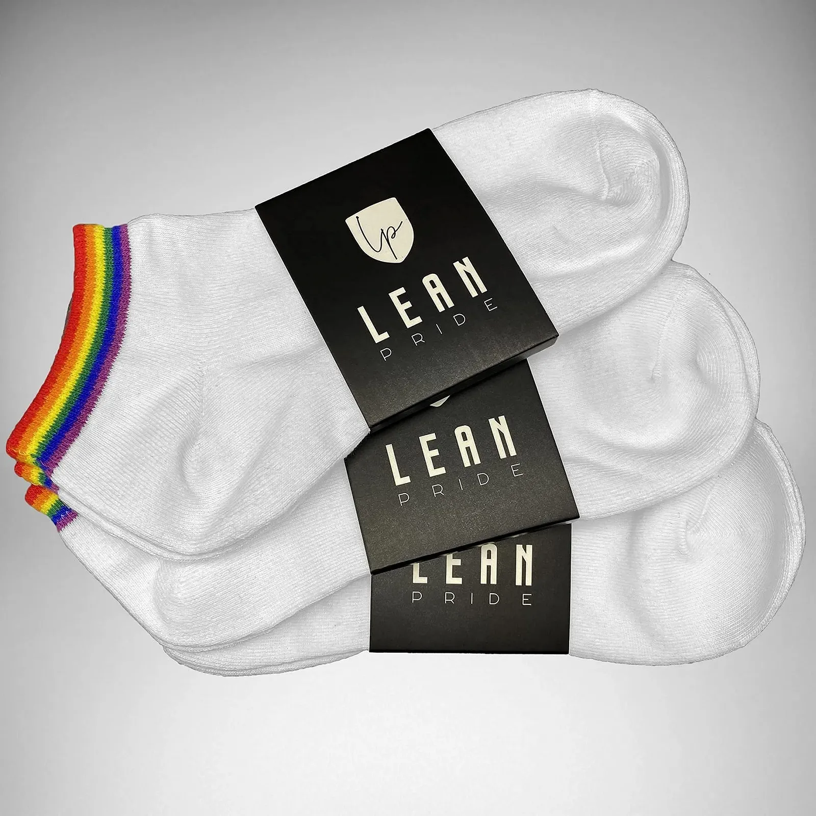 Шкарпетки Pride Sneaker Білий (3 пари) - Райдужні смужки, фото №3 Шкарпетки Pride Sneaker Білий (3 пари) - Райдужні смужки, фото №3