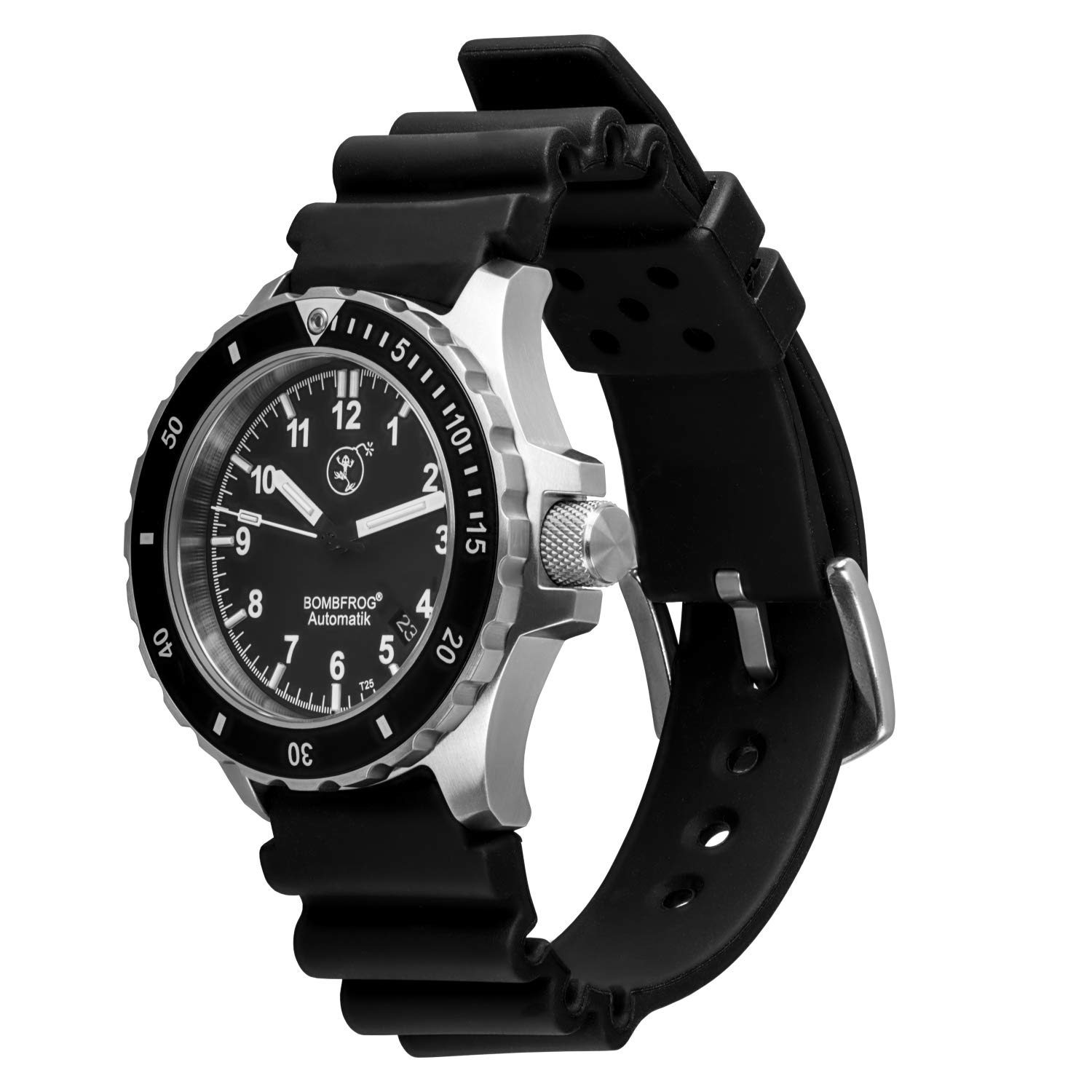 Годинник BOMBFROG BT25 Чоловічий з неоприновим ремінцем Військовий стиль нержавіюча сталь, фото №2