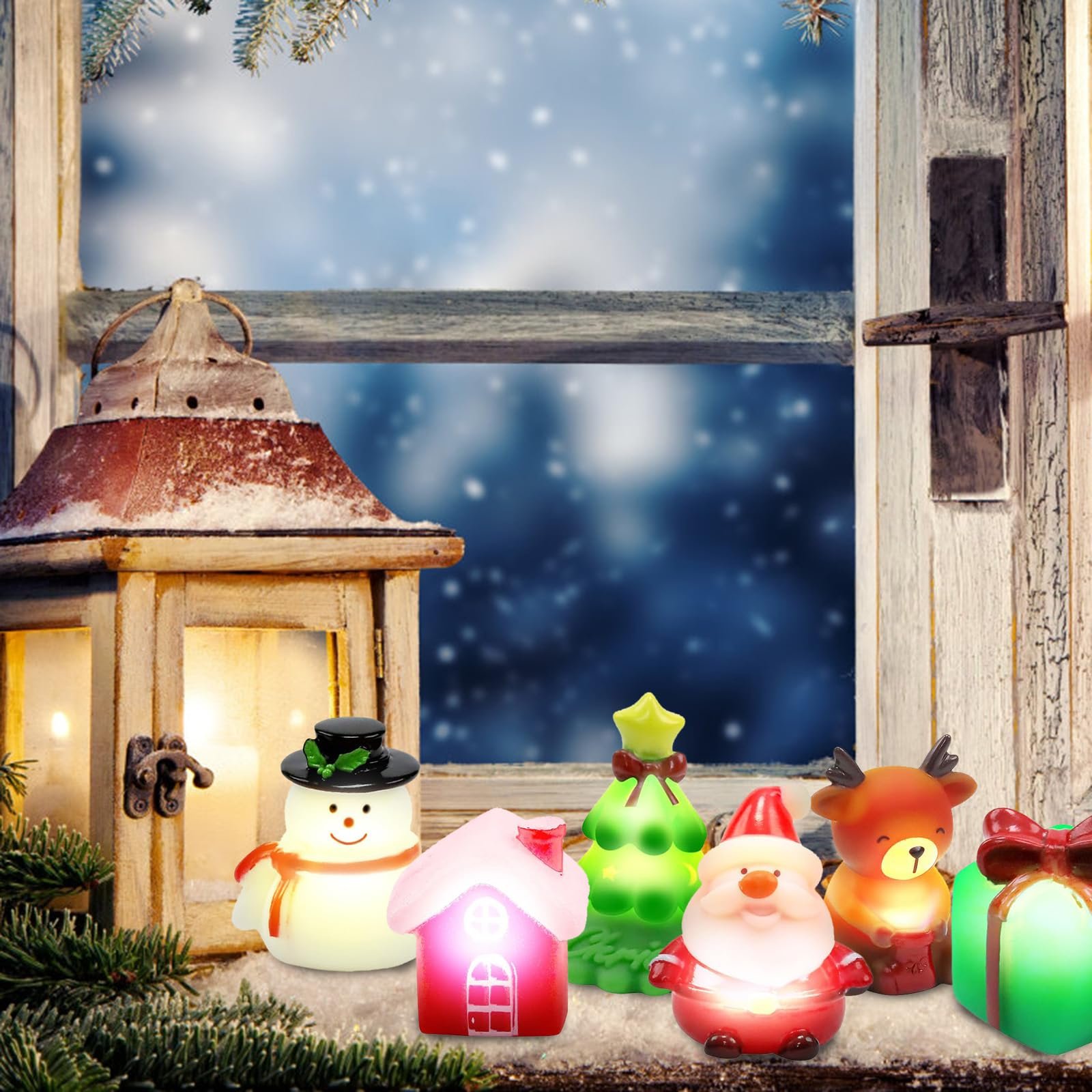 Игрушка для ванны Санта, Подарок, Олень, Елка с подсветкой., фото №7