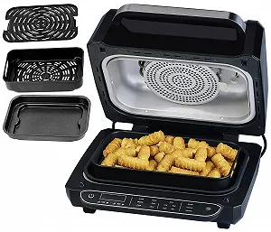 Мультипіч-гриль Rosenstein & Söhne Smokeless BBQ Grill цифрова 3-в-1 1700 Вт Чорна - Фото 1