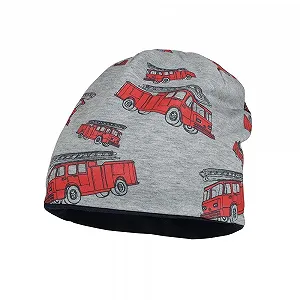 Шапка-бини maximo Fire Trucks Kids II двухсторонняя с подкладкой synthetic.ua - Фото 1