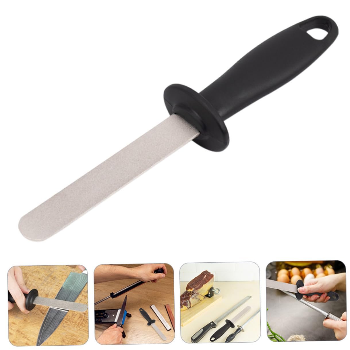 Мусат для заточування кухонних ножів професійний двосторонній, з кільцем для підвішування, фото №5 Мусат для заточування кухонних ножів професійний двосторонній, з кільцем для підвішування, фото №5