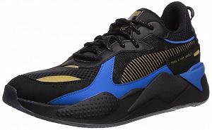 Кроссовки PUMA RS-X Hotwheels Bone Shaker черный/золотистый - Фото 1