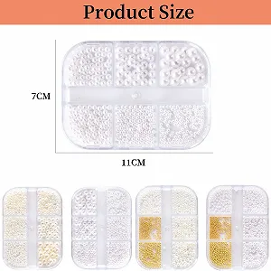 3D Бісер 2 коробки, круглі намистини різних розмірів, 3D акрилові synthetic.ua - Фото 1