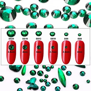 Стрази Плоскі для нігтів DIY Камені Кристали Скло Діаманти synthetic.ua - Фото 1