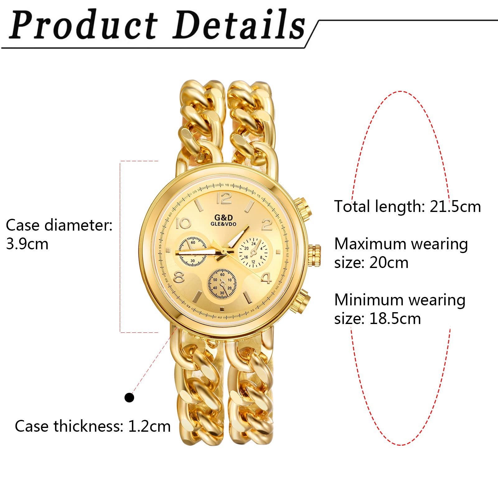 Часы Женские JewelryWe Аналоговые Кварцевые Водонепроницаемые 30 м Золотой/Серебряный, фото №2 Часы Женские JewelryWe Аналоговые Кварцевые Водонепроницаемые 30 м Золотой/Серебряный, фото №2