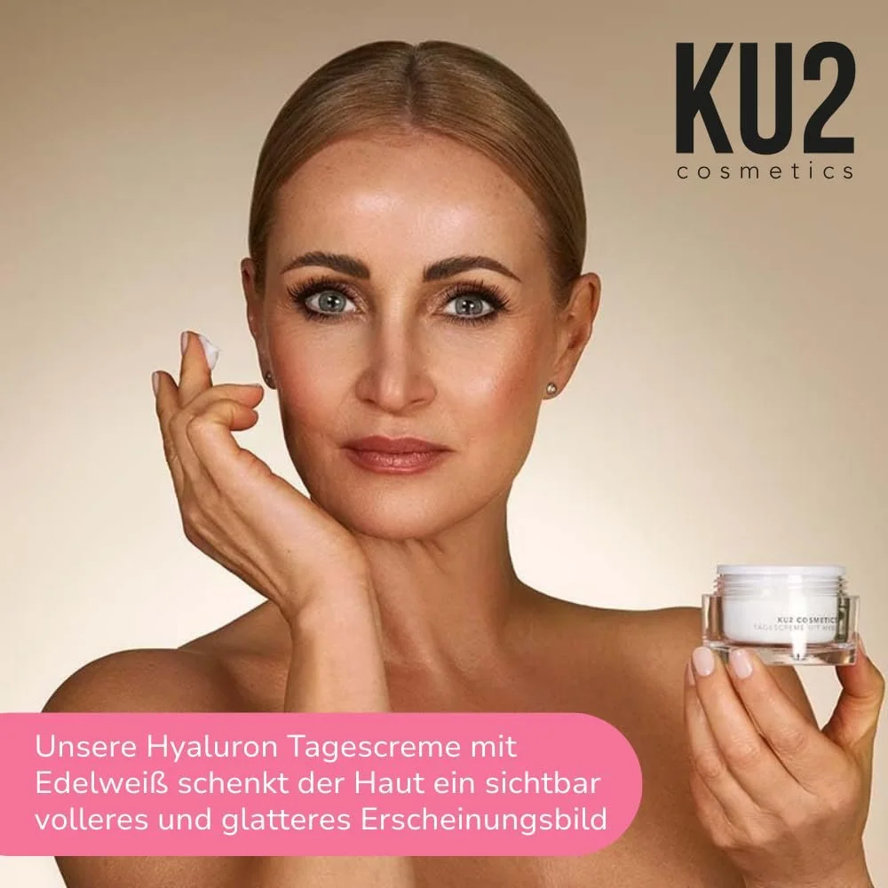 Денний зволожувальний крем для обличчя KU2 Cosmetics з гіалуроновою кислотою та едельвейсом, фото №2 Денний зволожувальний крем для обличчя KU2 Cosmetics з гіалуроновою кислотою та едельвейсом, фото №2
