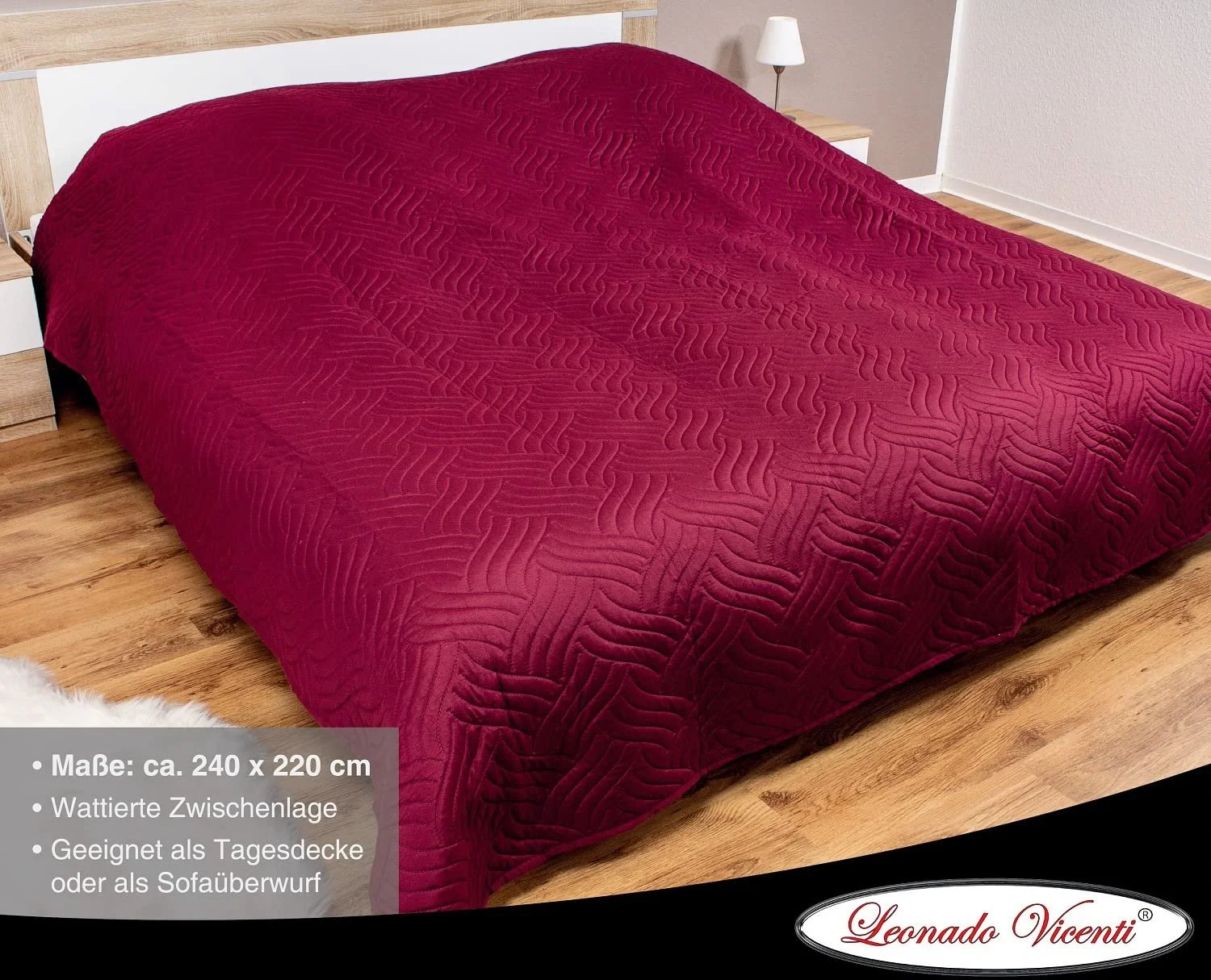 Покривало на ліжко Leonado Vicenti XXL Класичне стьобане, фото №5 Покривало на ліжко Leonado Vicenti XXL Класичне стьобане, фото №5