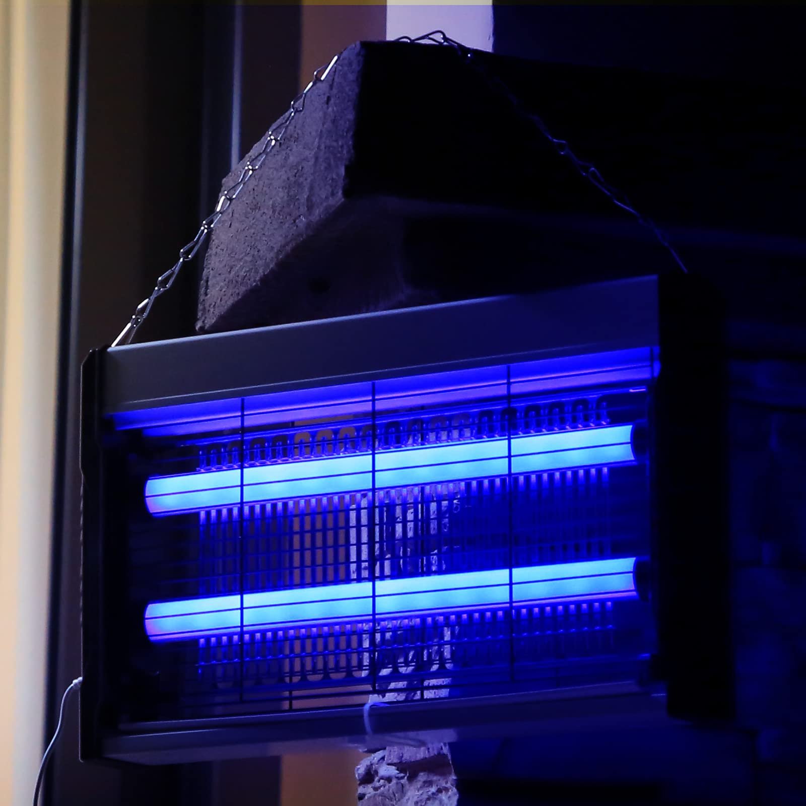 Електричний знищувач комах PALONE 3200 В UV USB Настінний з кабелем Чорний, фото №2