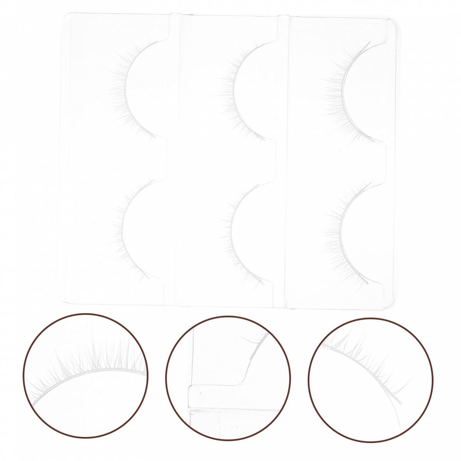 Накладные ресницы VINTORKY, 3 пары, цветные, искусственное волокно, белые, фото №6