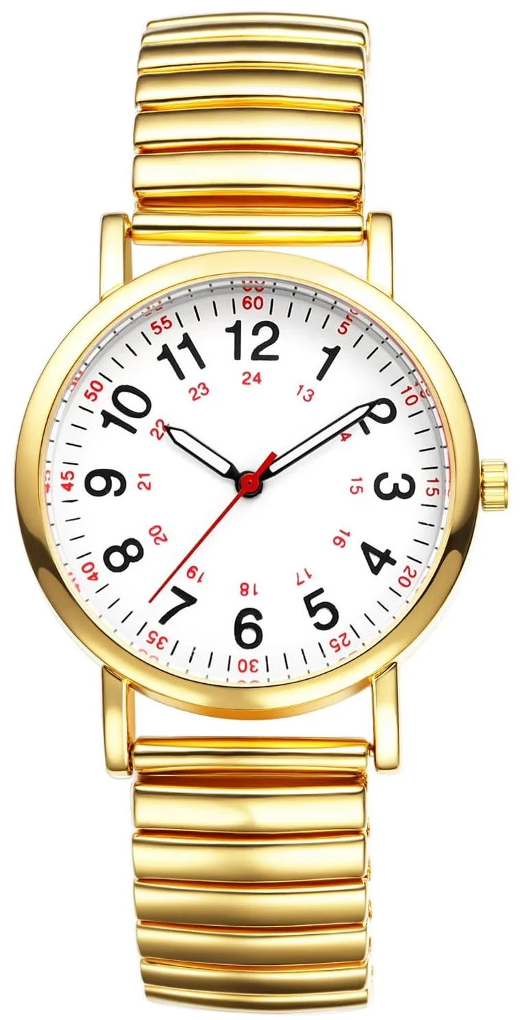Аналоговий жіночий годинник OIDEA золотистий, фото №3