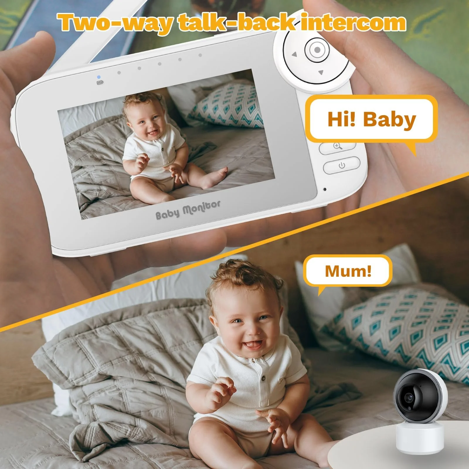 Відеоняня 4,3" Digital Zoom Night Vision Temperature Sensor 10 Lullabies, фото №7 Відеоняня 4,3" Digital Zoom Night Vision Temperature Sensor 10 Lullabies, фото №7