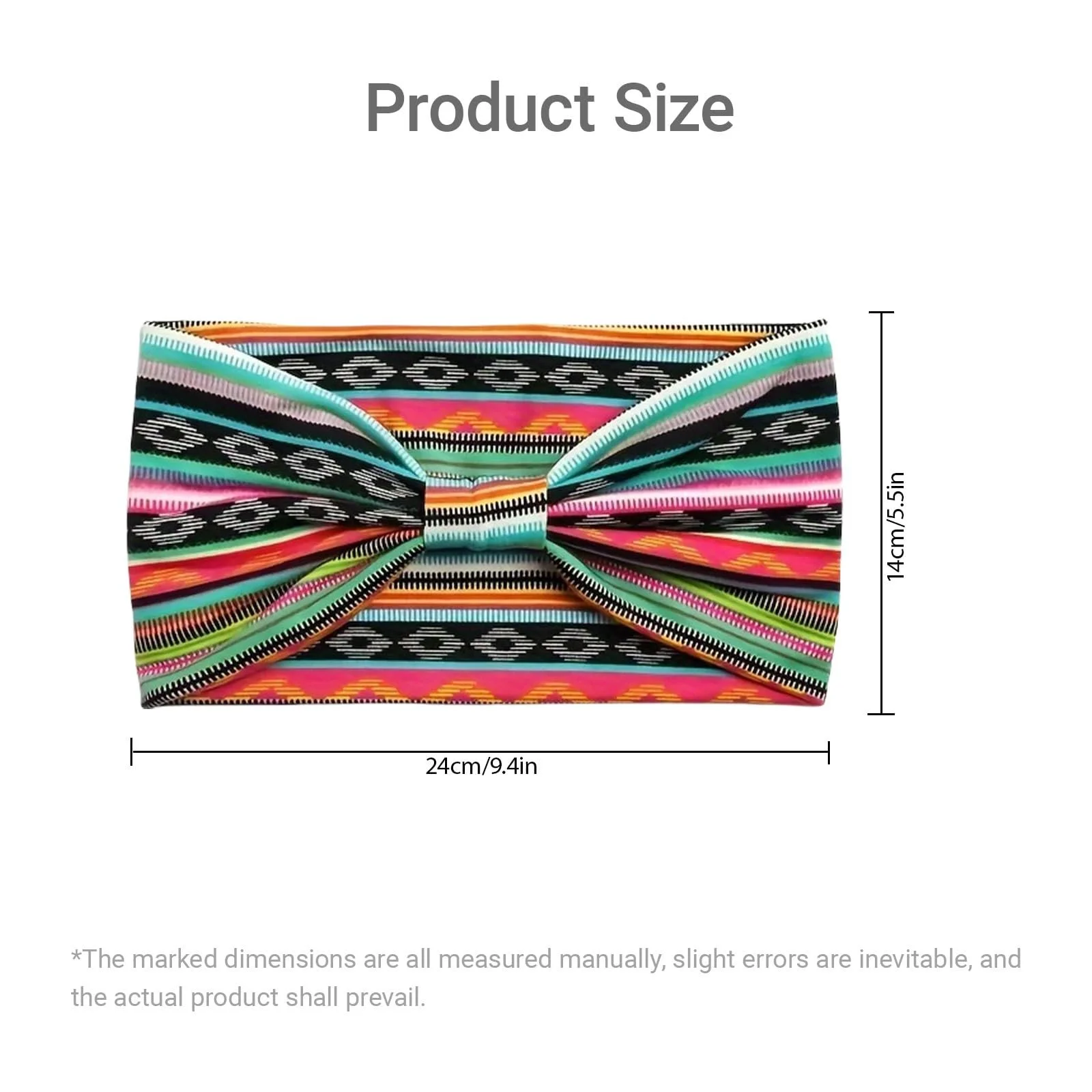 Пов'язка на голову Модна Жіноча Широка М'яка Богемна, фото №2