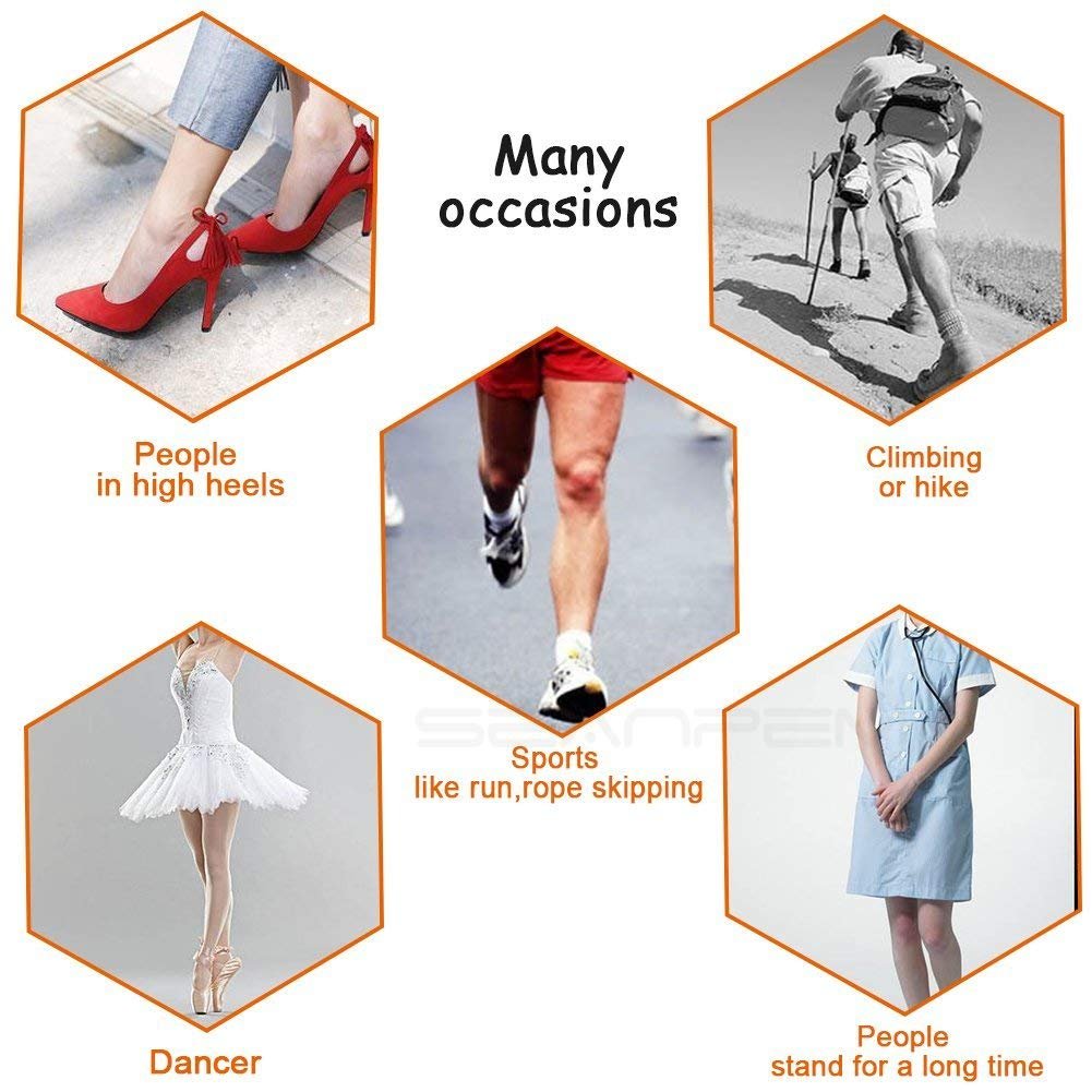 Подушка для передньої частини стопи Anti Sanding, силіконовий протектор для пальців ніг, нейлонова лайкра, фото №3