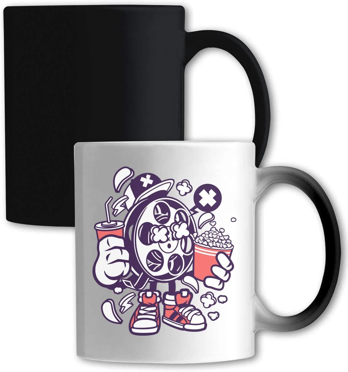 Кружка Movie Roll Popcorn Watch Movie And Chill, що змінює колір, біла, фото №1
