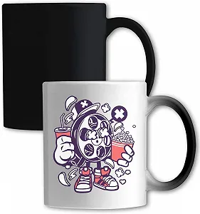 Кружка Movie Roll Popcorn Watch Movie And Chill, що змінює колір, біла - Фото 1