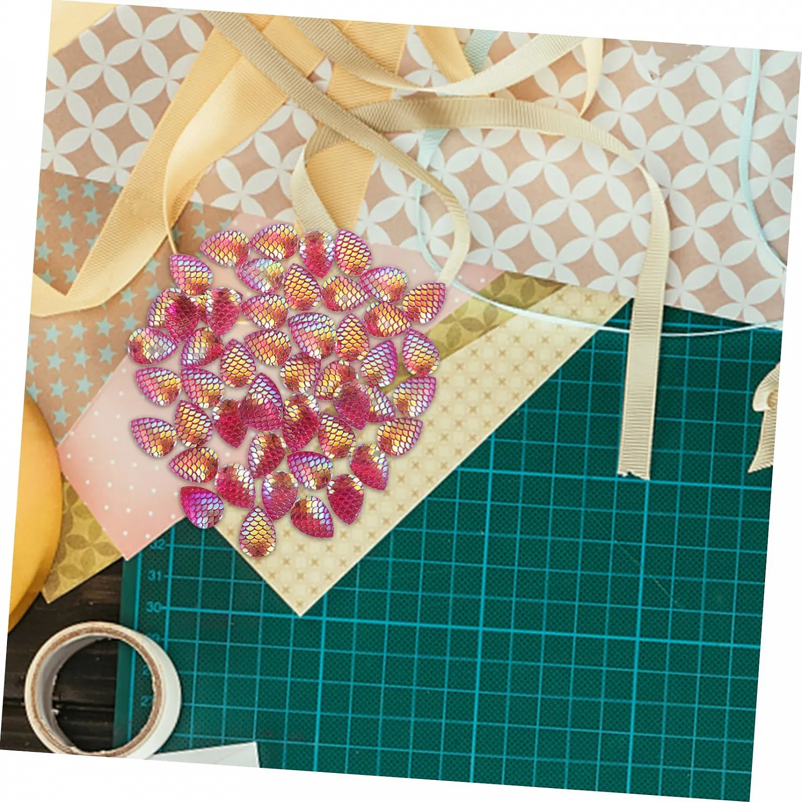 Стрази Крапля води NUOBESTY Луска риби 50 шт. Фіолетовий, фото №6