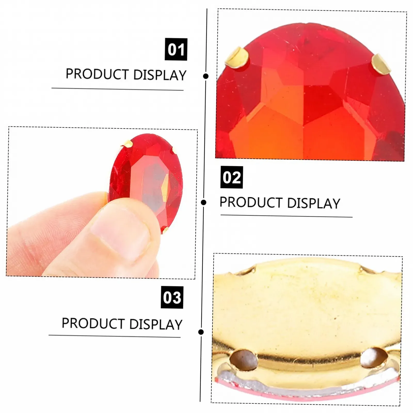 Набір Скляні Кришталеві Пришивні Діаманти для Рукоділля для Сукні, фото №9