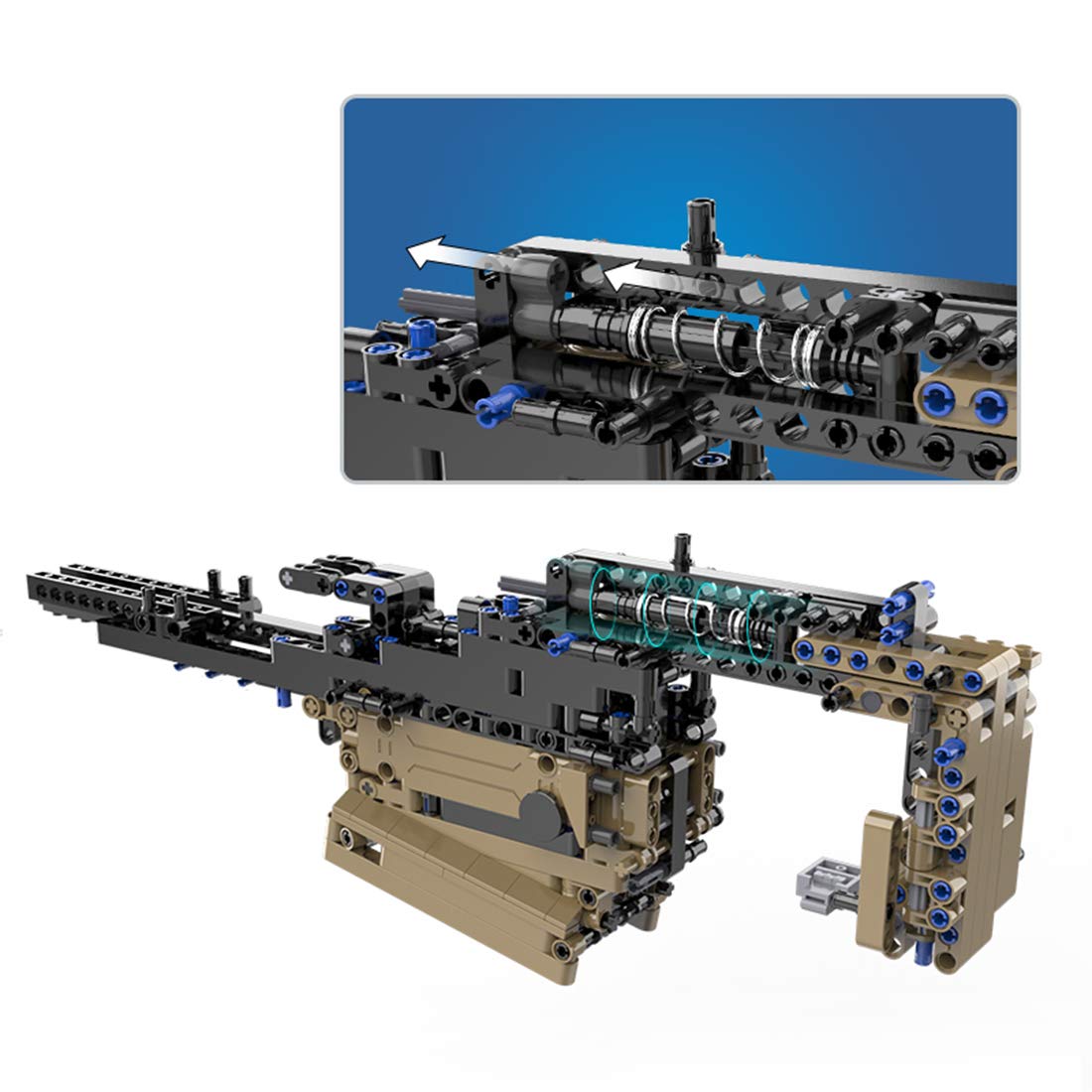 Технологія BGOOD Rifle CADA C81021W 1406 Клемпінгові блоки Стріляюча Scar 17S Модель з Снарядами, фото №6