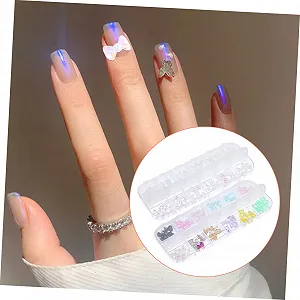 Подвески для ногтей POPETPOP, 120 шт., смола, мишки и бабочки synthetic.ua - Фото 1