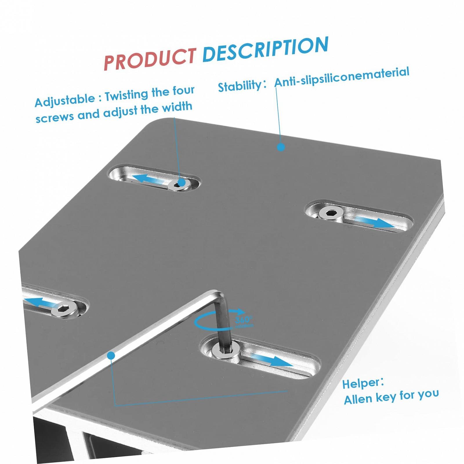 Держатель для ноутбука Gatuida Вертикальный, алюминиевый, для настольного компьютера, подставка для планшета, органайзер для ноутбука, многоцелевая полка, фото №7