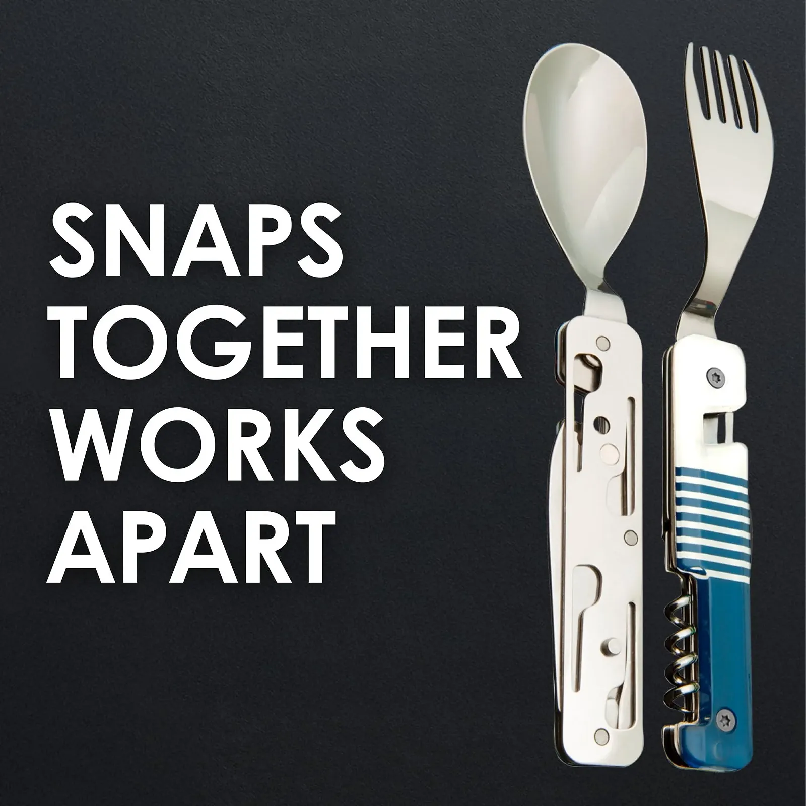 Многофункциональные столовые приборы Akinod 13h25 Алюминий Оранжевый, фото №2