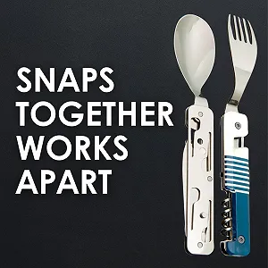 Многофункциональные столовые приборы Akinod 13h25 Алюминий Оранжевый synthetic.ua - Фото 1