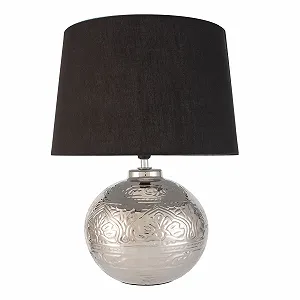 Настільна лампа Pauleen Touch of Silver 48222 20 Вт кераміка/тканина чорний сріблястий E14 - Фото 1