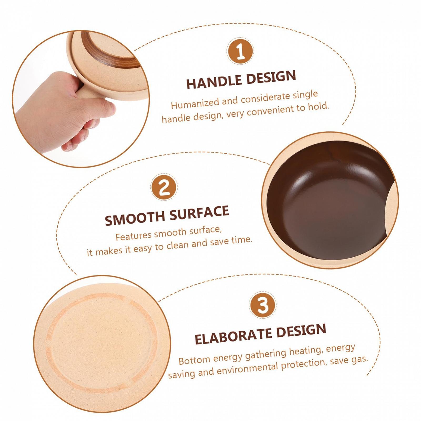 Ківш жаровня керамічний з кришкою Малий термостійкий з вентиляційним отвором, фото №4