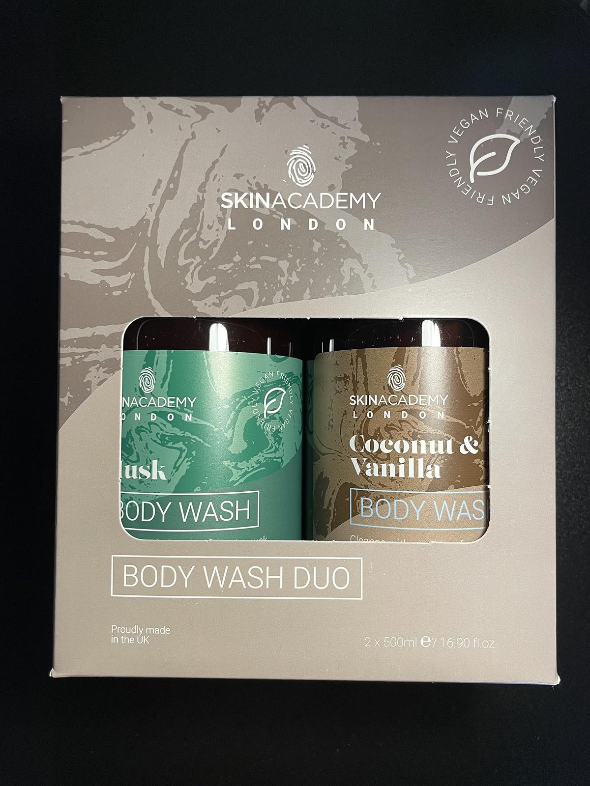 Гель для душу Skin Academy London Twin Pack Coconut & Vanilla + Musk, фото №1 Гель для душу Skin Academy London Twin Pack Coconut & Vanilla + Musk, фото №1