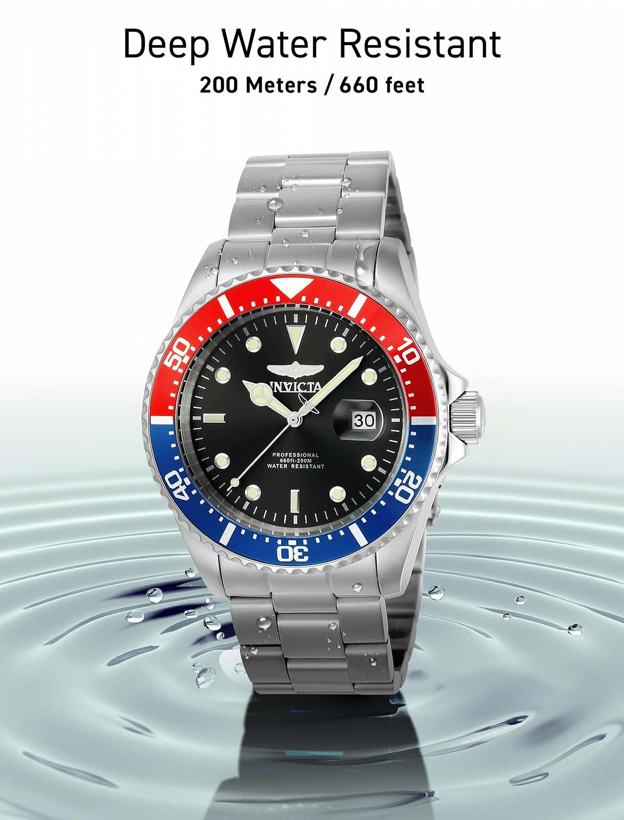 Кварцевые часы для мужчин из нержавеющей стали Invicta Pro Diver - 43 мм, фото №5