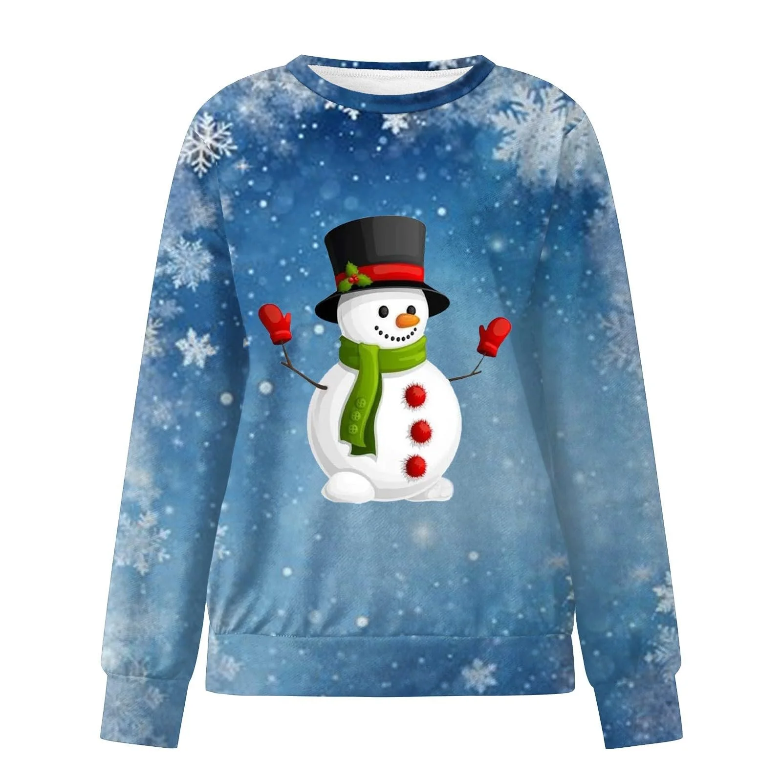 Праздничная рождественская толстовка Cosy Look, женская рождественская толстовка, пуловер с круглым вырезом, рубашка с длинными рукавами, осенние топы Dz Sweatshirt, фото №1