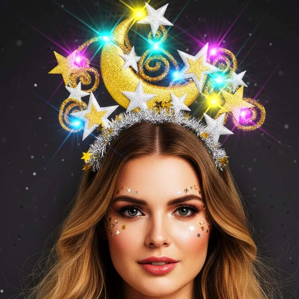 Обруч Зірка Reaky Місяць Золотий Аксесуари для волосся, фото №5