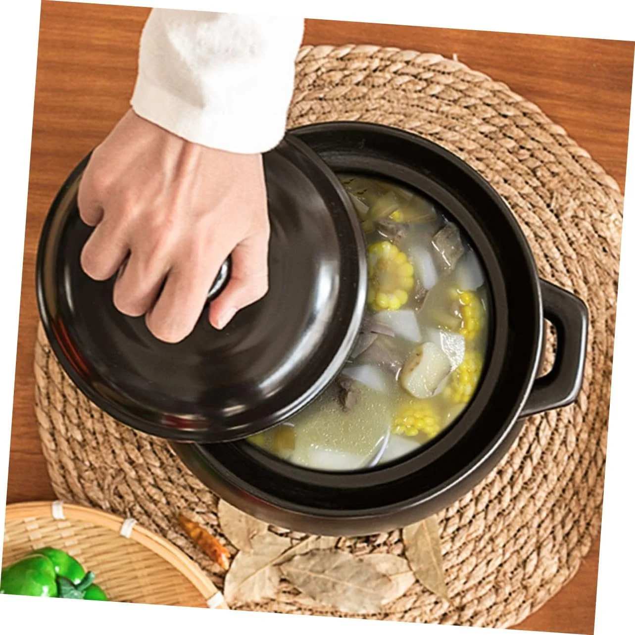 Набор кастрюль VALICLUD для тушения риса с крышкой Черный, фото №2 Набор кастрюль VALICLUD для тушения риса с крышкой Черный, фото №2