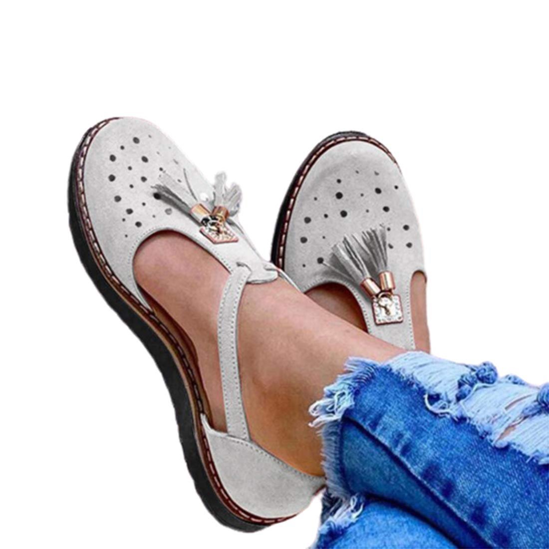 Літні Сандалі Жіночі Платформа Китиці Шкіряні Закритий Носок Пряжка, фото №1