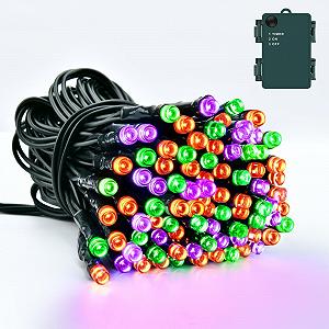Гирлянда Dalugo, 5 м, 50 LED, оранжевый, фиолетовый, зеленый, для Хэллоуина - Фото 1