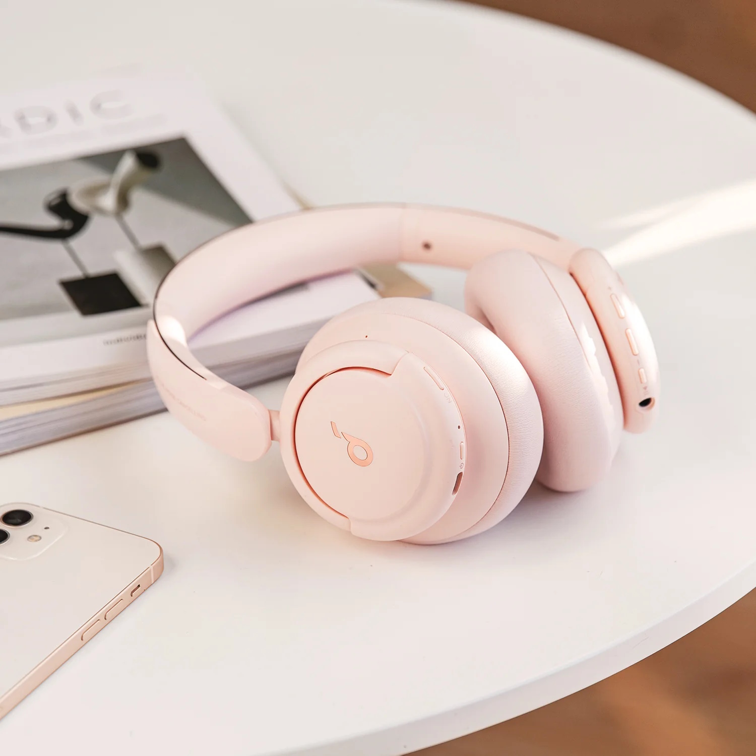 Наушники Anker Soundcore Life Q30 Pink Hi-Res Audio ANC BT5 40H NFC, фото №4