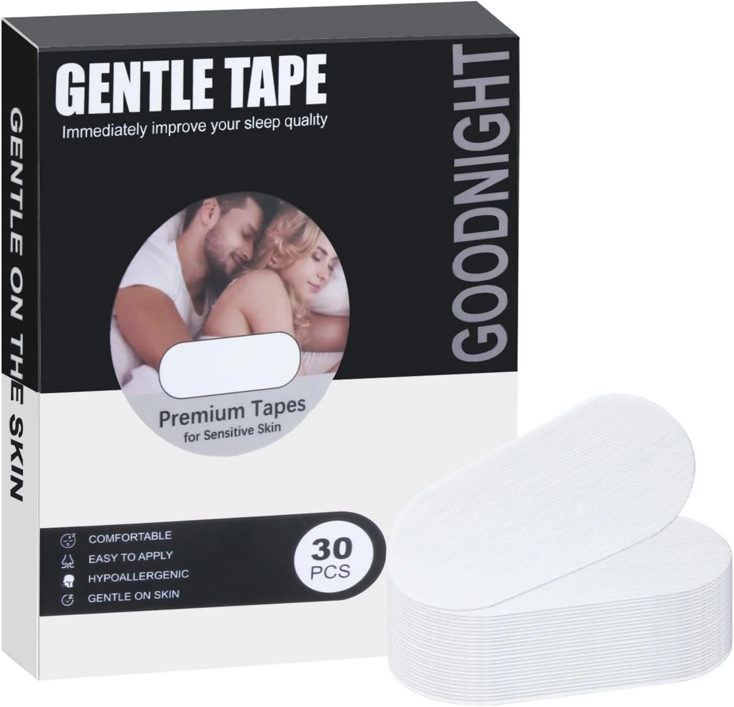 Смужки для рота, пристрої проти хропіння для зменшення дихання ротом, комфорт і зручність, фото №1