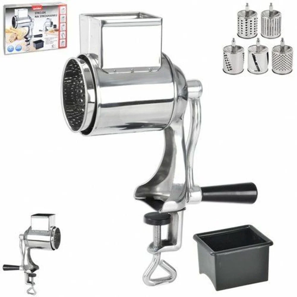 Багатоцільова кухонна терка з нержавіючої сталі, барабанна, фото №1