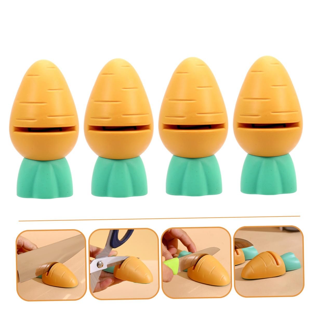 Міні-точильні камені NOLITOY 4 шт. У формі моркви, фото №7